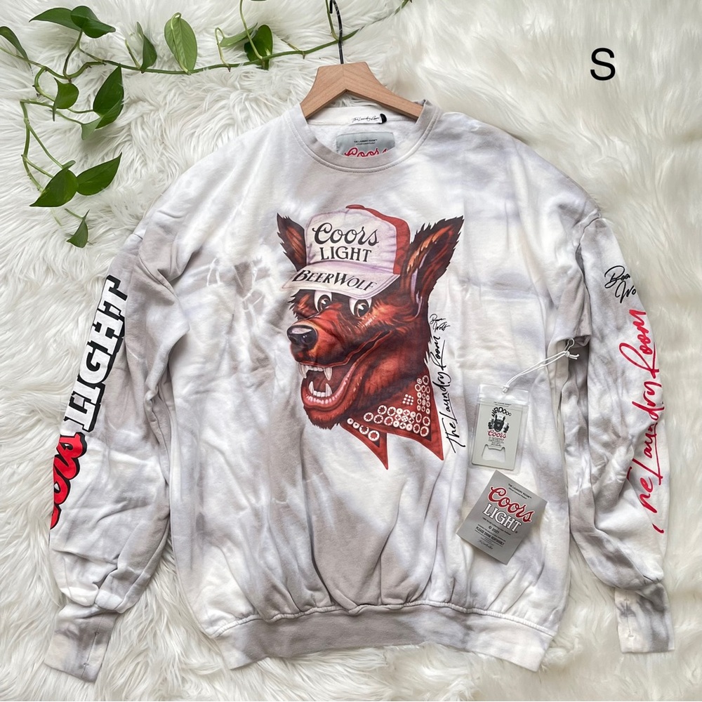 Urban Outfitters Coors Light Beerwolf Tie-Dye Sweatshirt - Limited Edition!